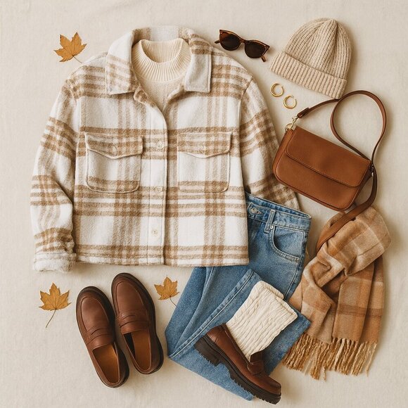 Joie Oversized Flannel Shirt Jacket XL Casual Cabincore Fall Preppy - Picture 1 of 6